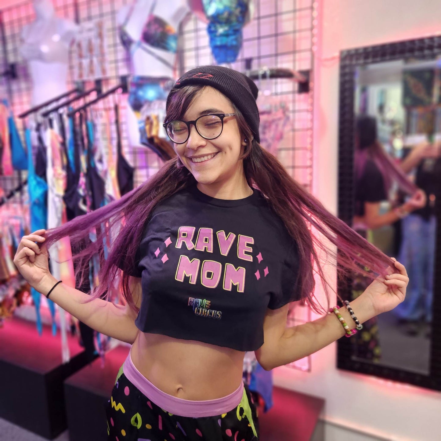 Rave Mom Cropped T-Shirt