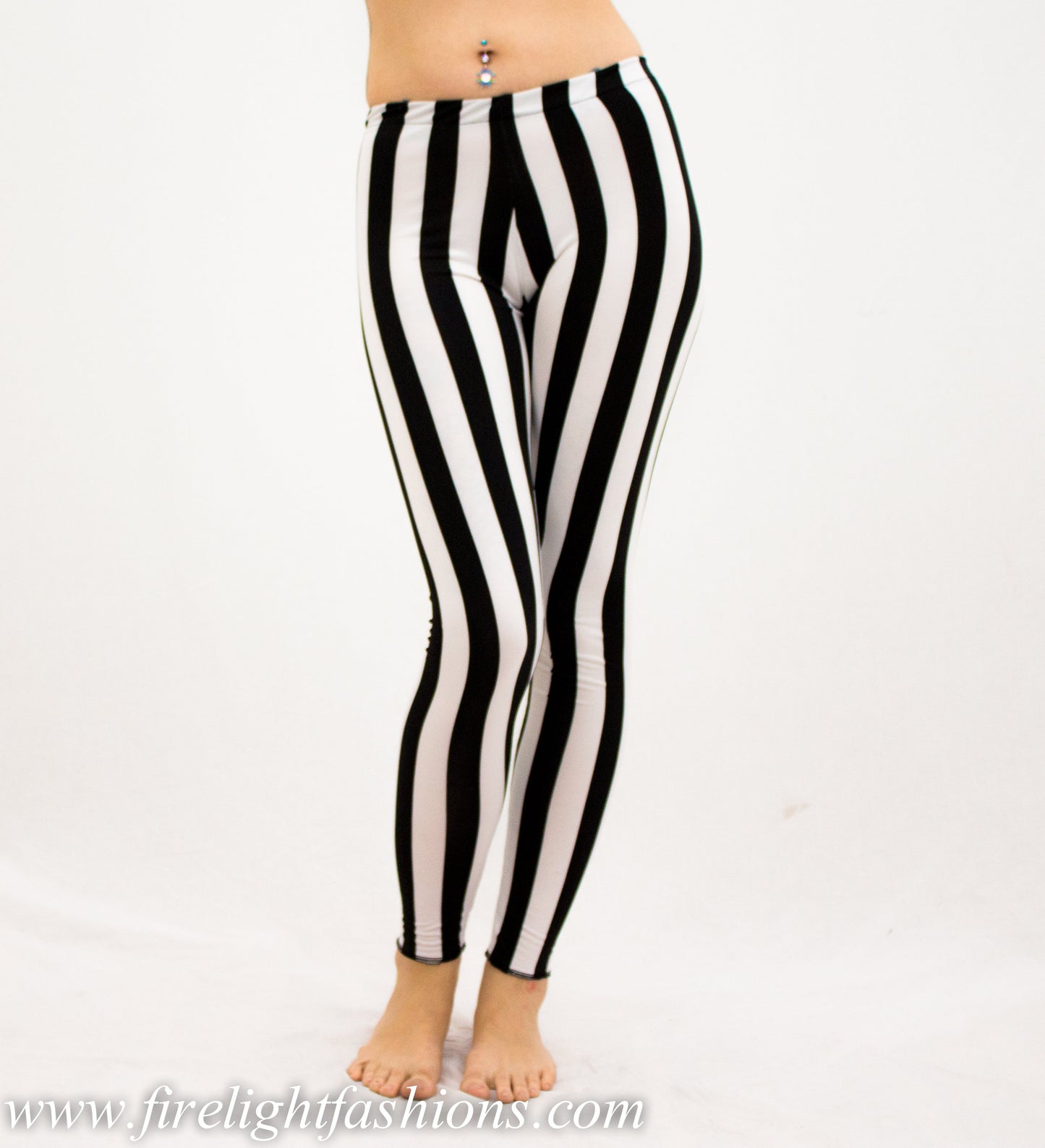 B/W Stripe Feminine Leggings