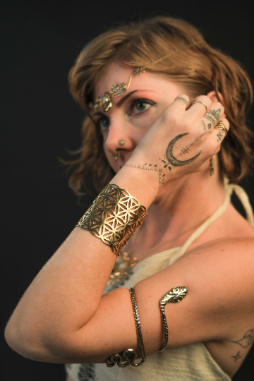 Large Flower of Life Cuff