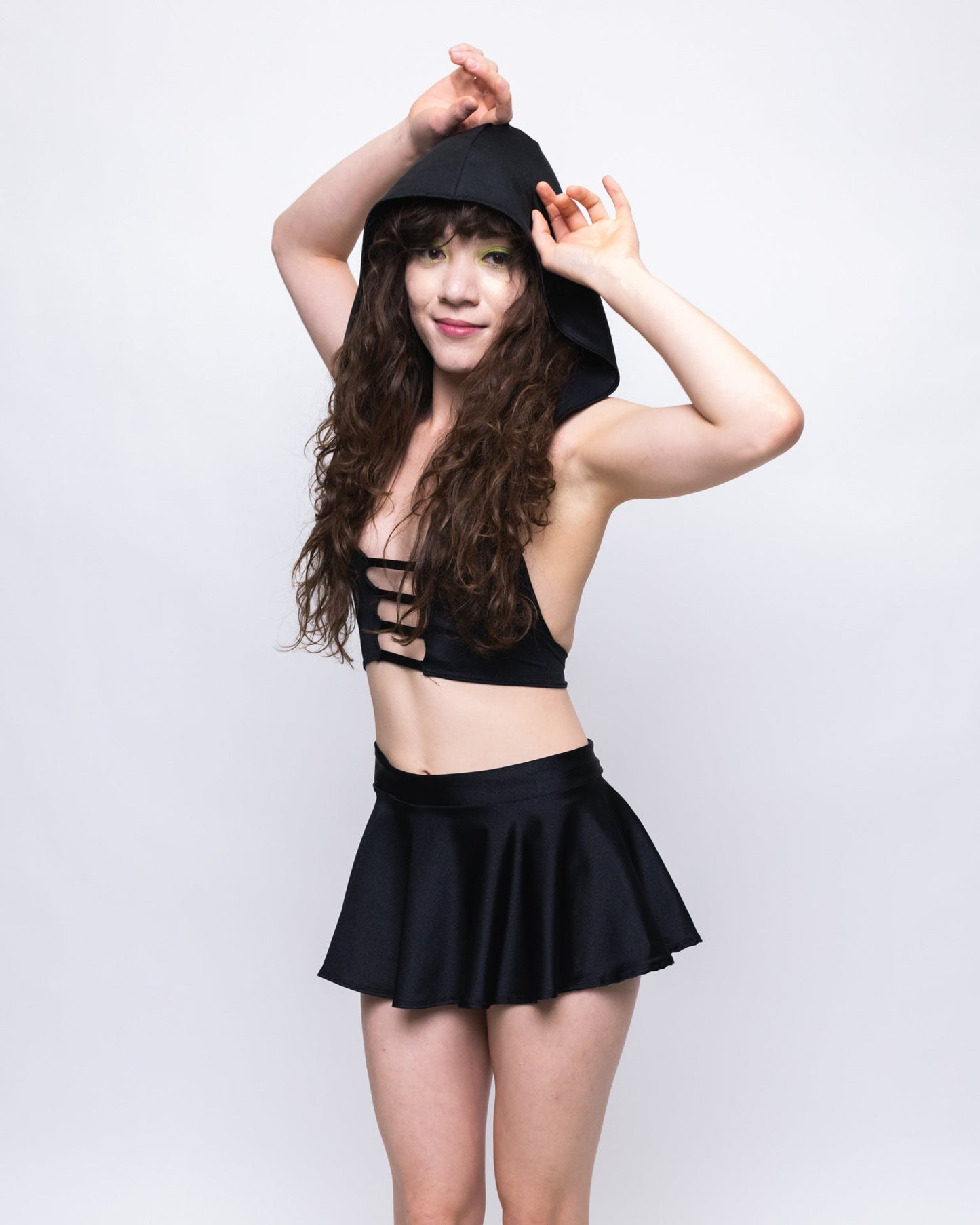 Strap Halter Top with Hood