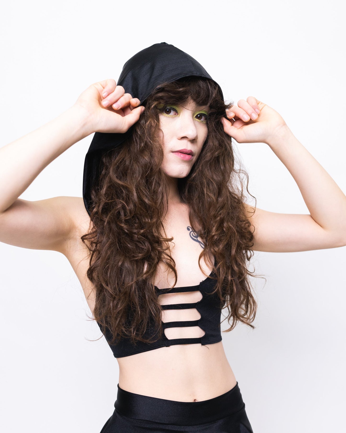 Strap Halter Top with Hood