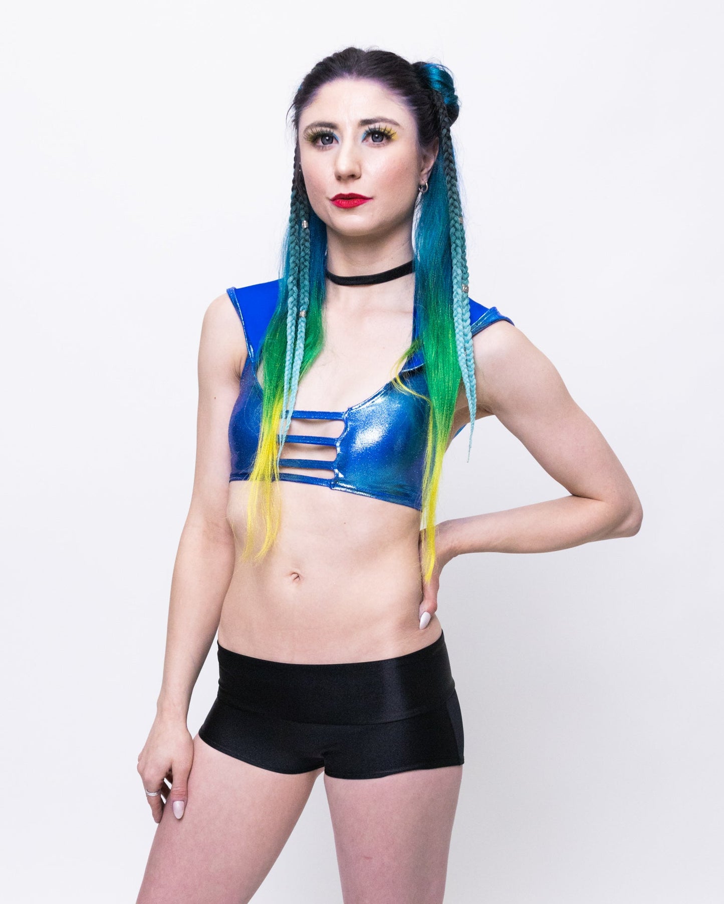 Strap Halter Top with Hood