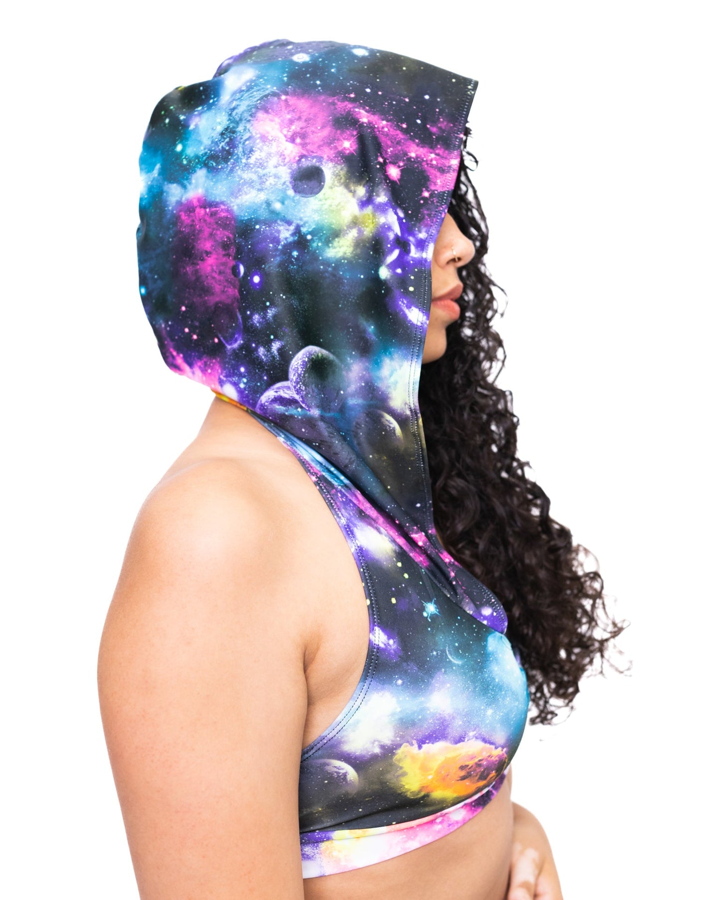 Rouched Hooded Halter Top