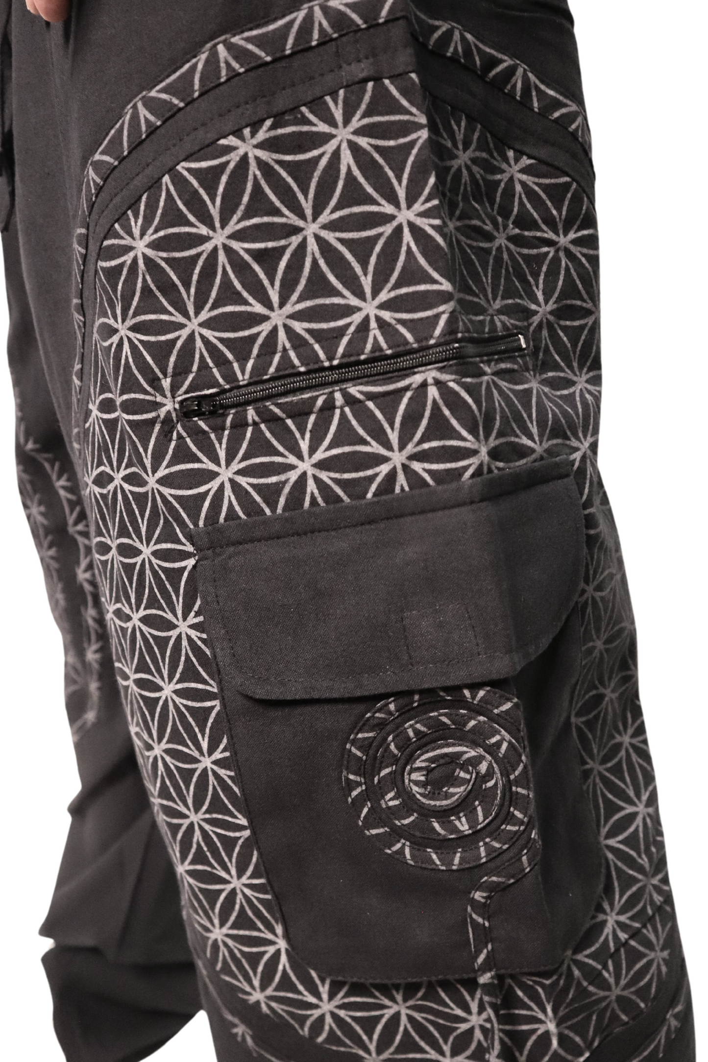 Flow Pants - Black Flower of Life