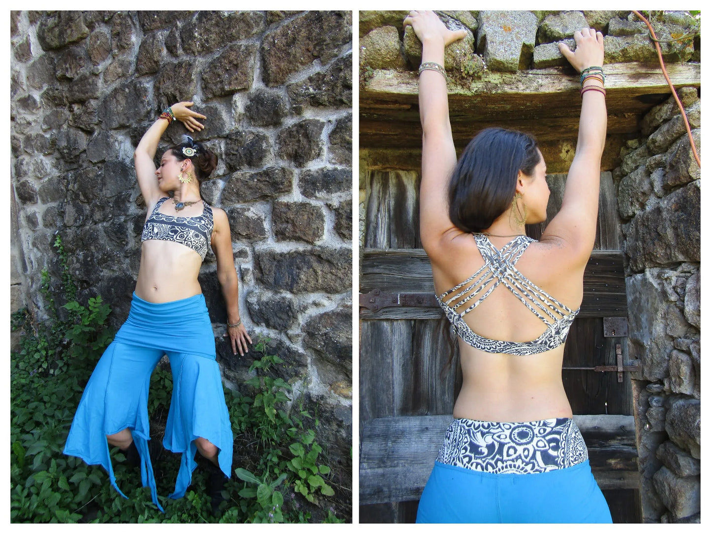 Crossed Back Sports Bra