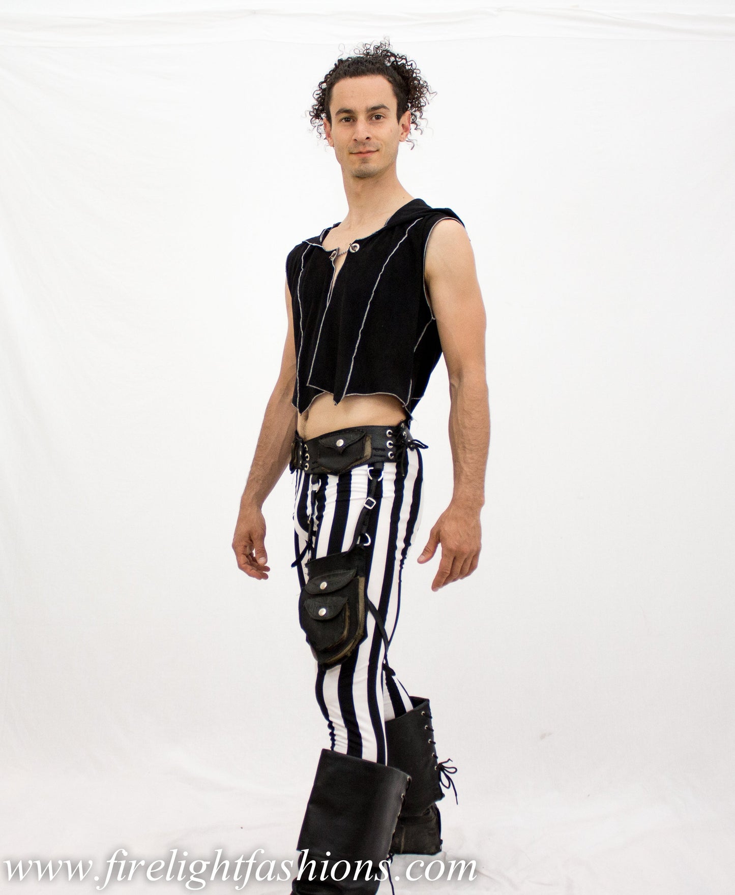 B/W Stripe Masculine Leggings