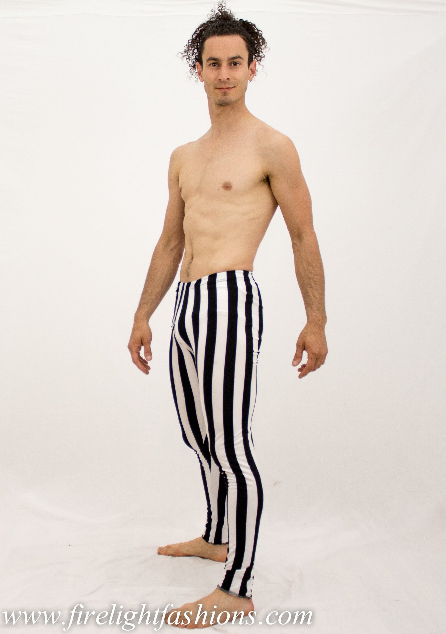 B/W Stripe Masculine Leggings