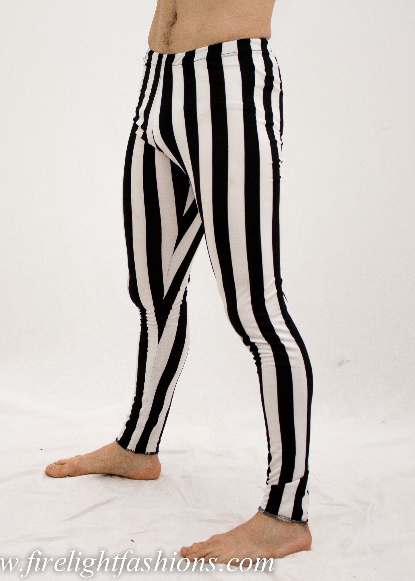 B/W Stripe Masculine Leggings