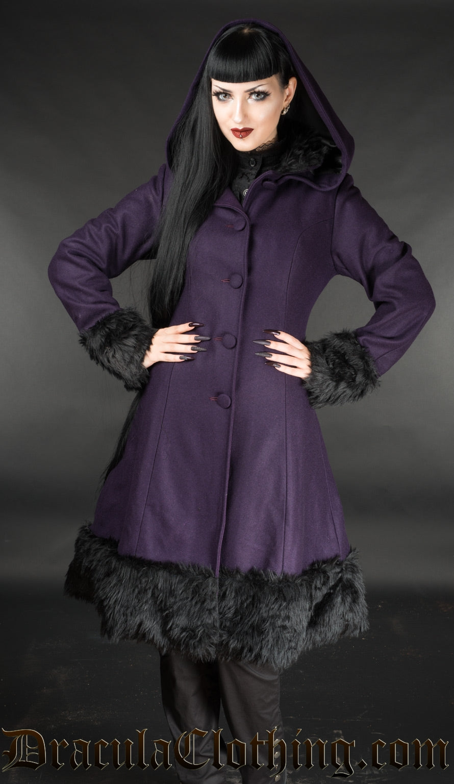 Purple Winter Wool Coat NMD