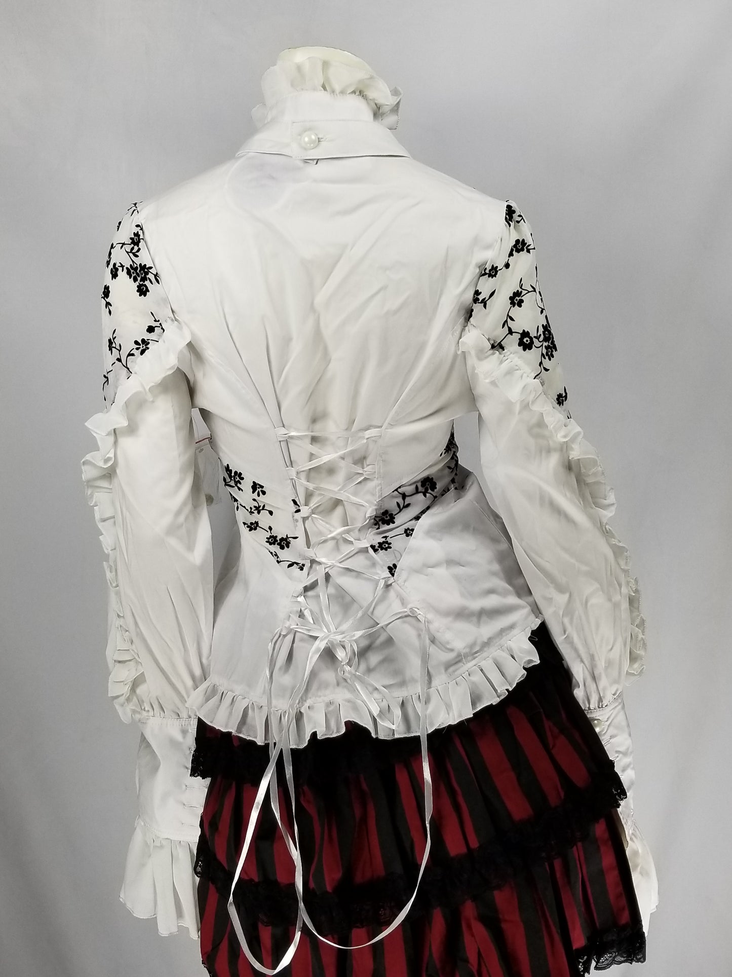 White Brocade Blouse