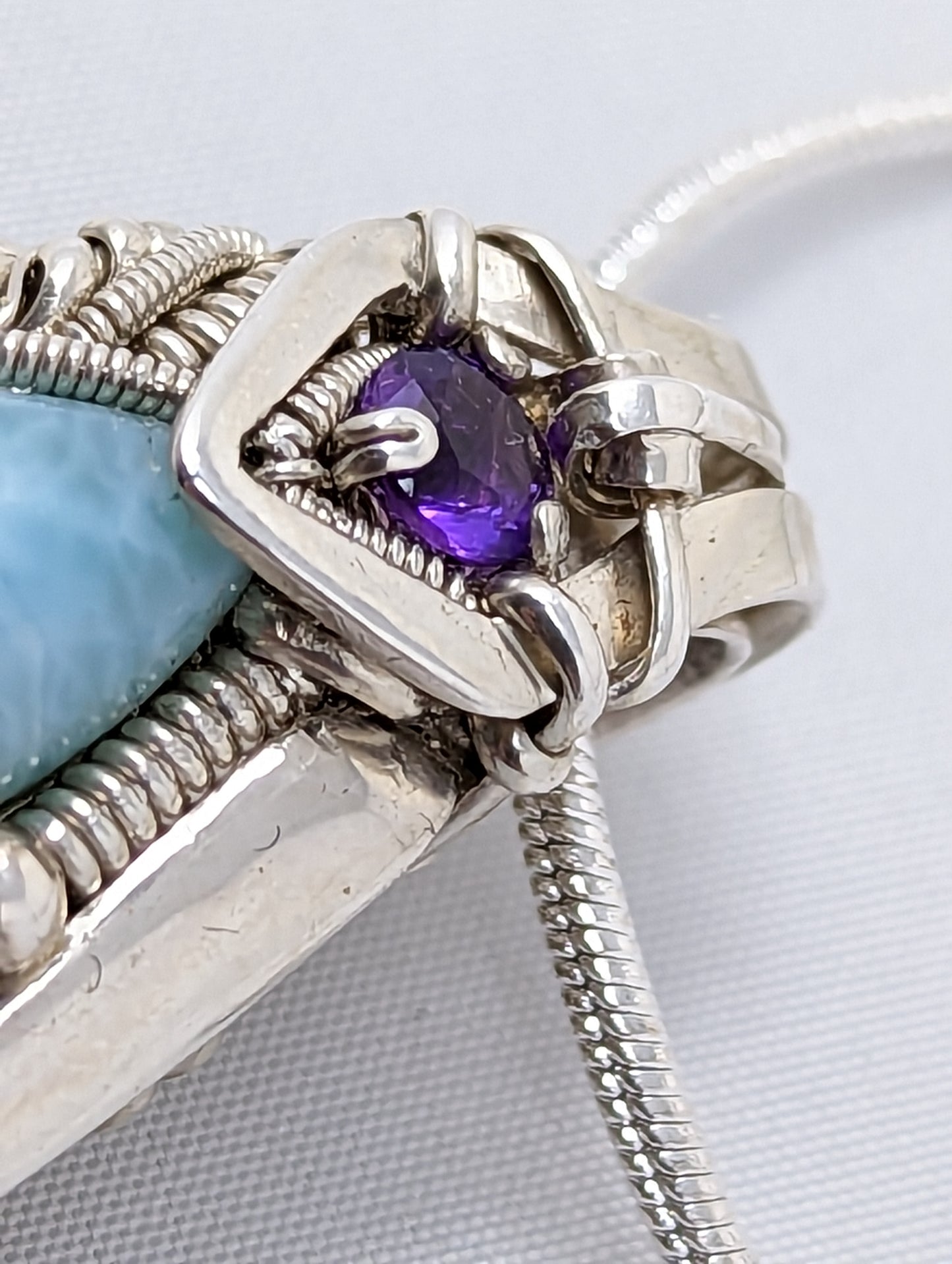 Larimar and Vera Cruz Amethyst By The Art Of Wire