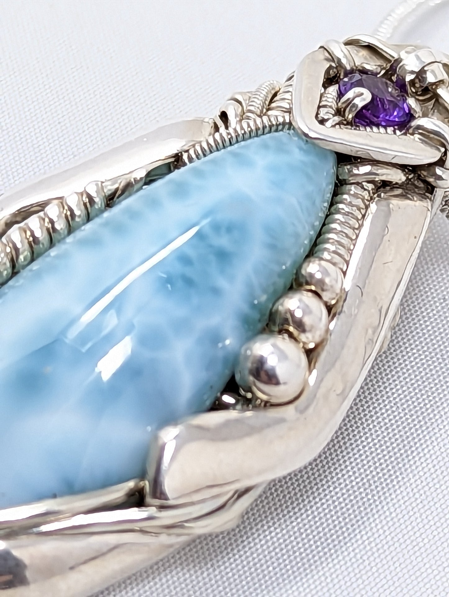 Larimar and Vera Cruz Amethyst By The Art Of Wire