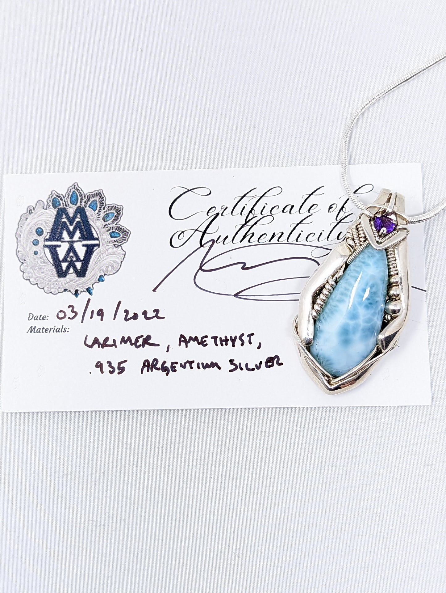 Larimar and Vera Cruz Amethyst By The Art Of Wire