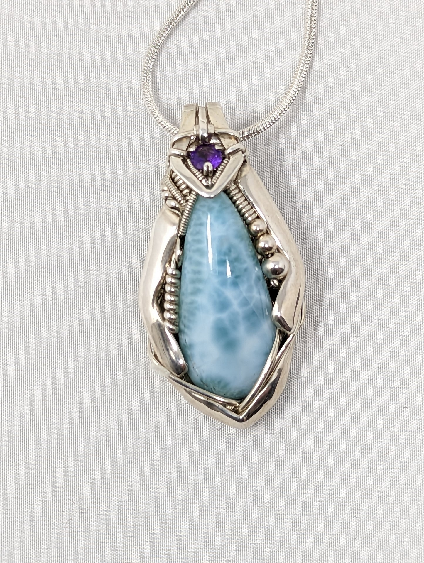 Larimar and Vera Cruz Amethyst By The Art Of Wire