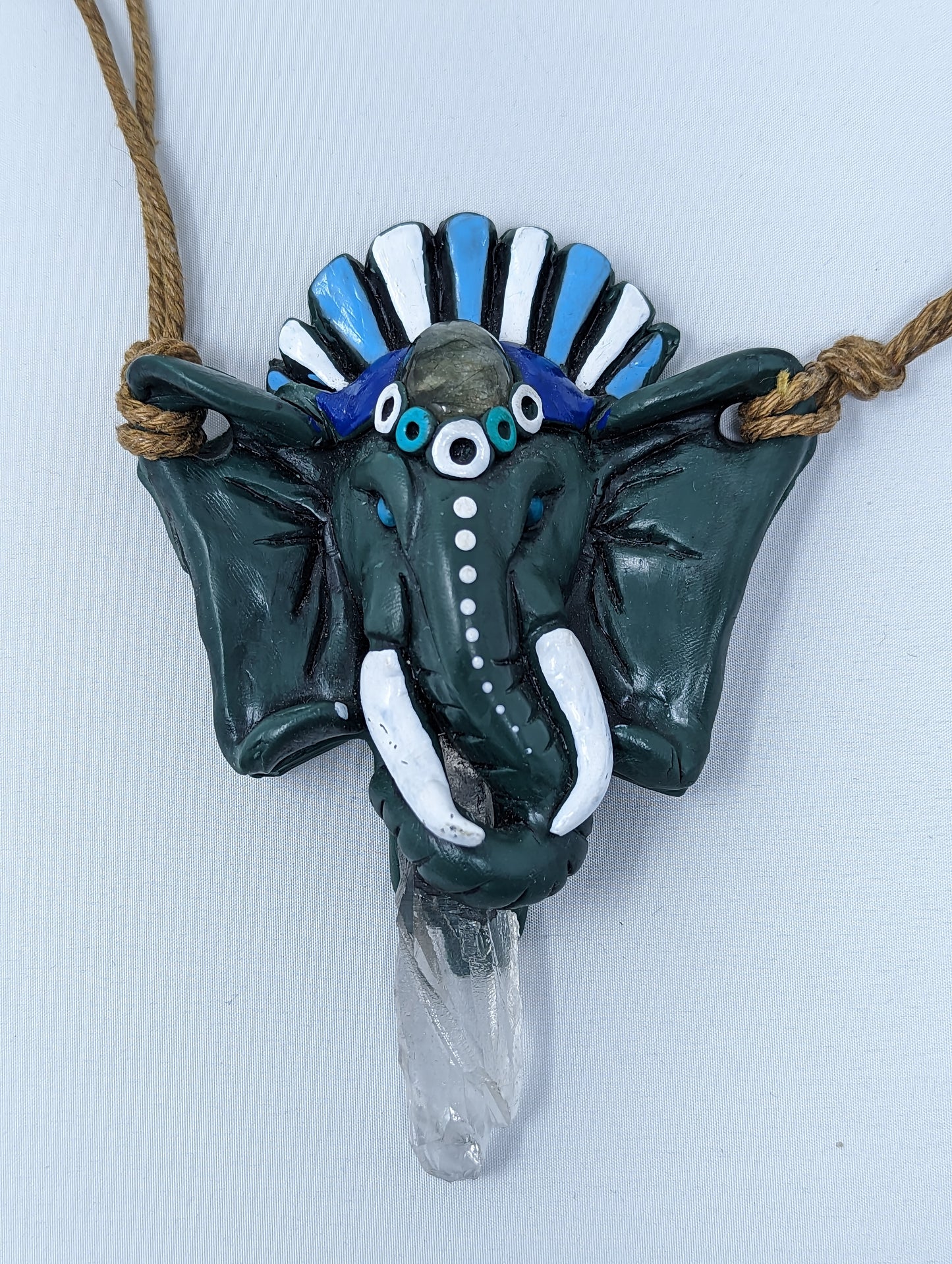 Elephant Clay Pendant