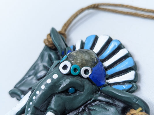 Elephant Clay Pendant