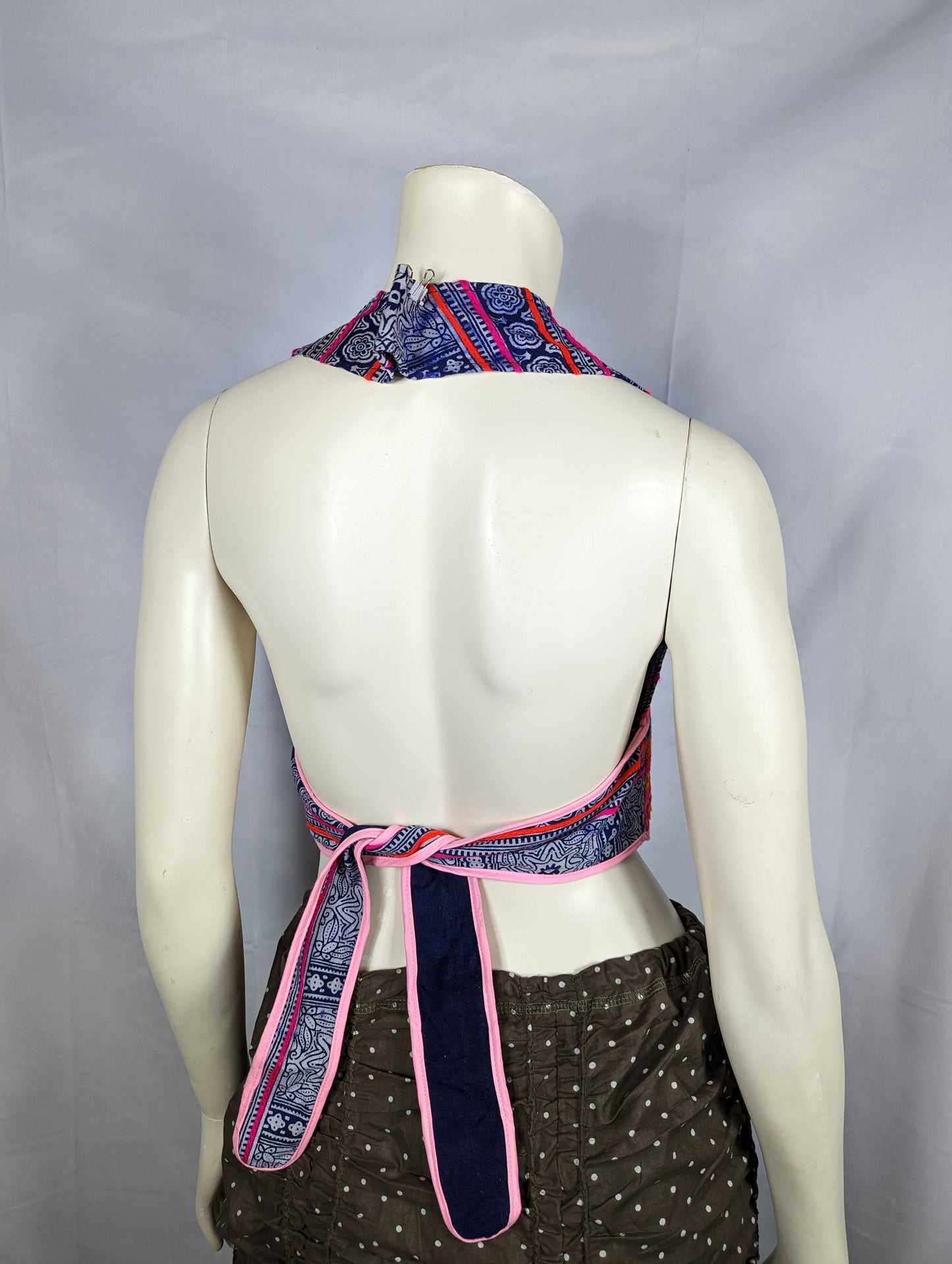 Hill Tribe Halter Back Crop Tops