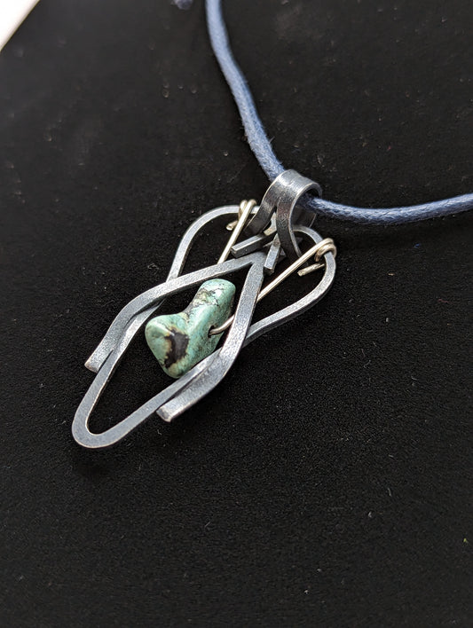 Turquoise Pendant in Sterling Silver