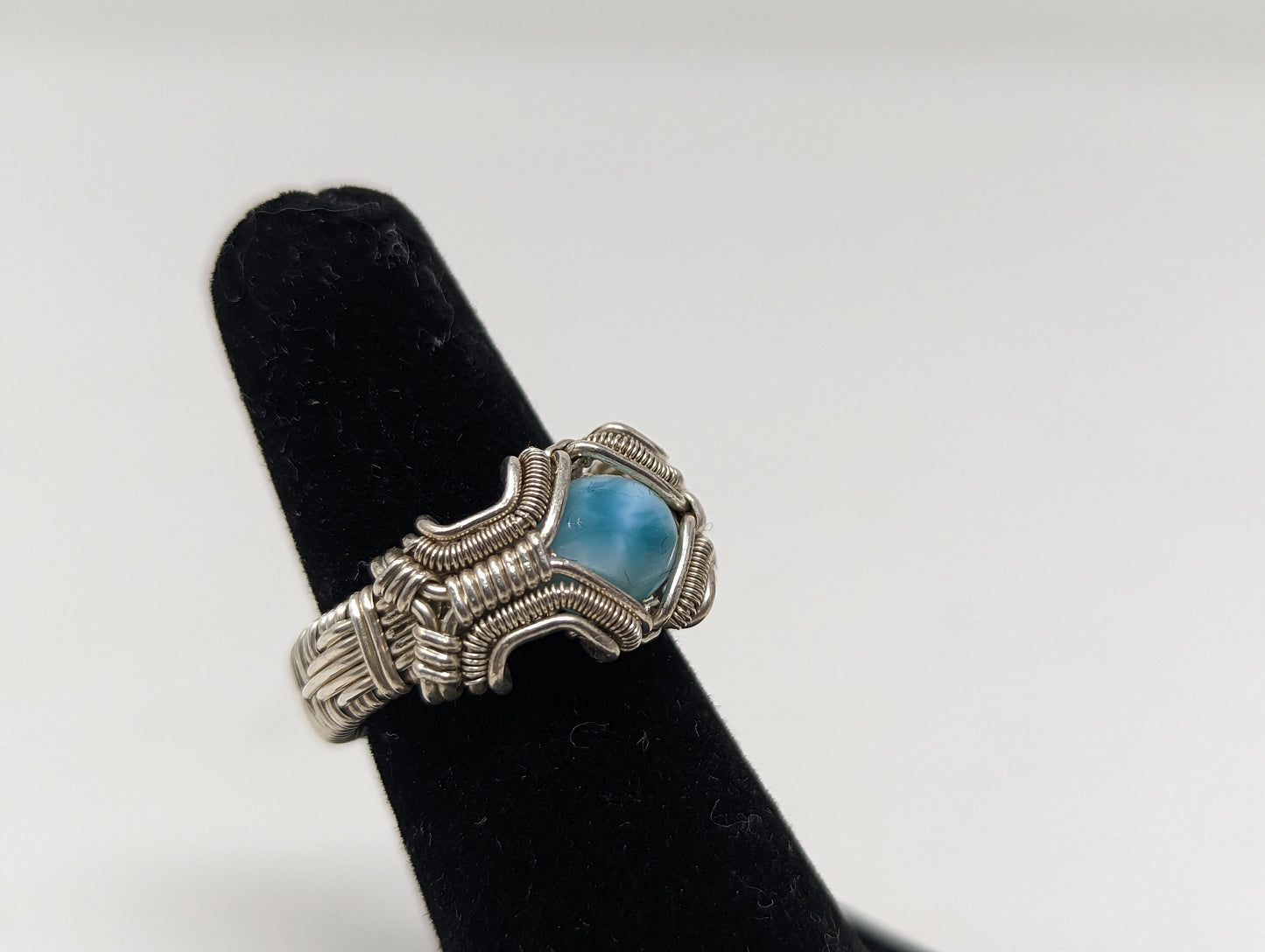 Larimar Ring in Sterling Silver