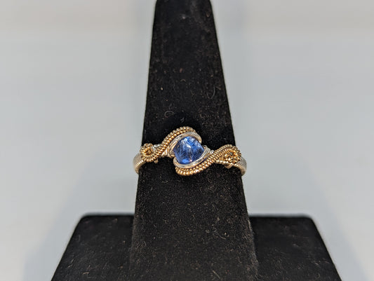 Blue Iolite ring in Sterling Silver