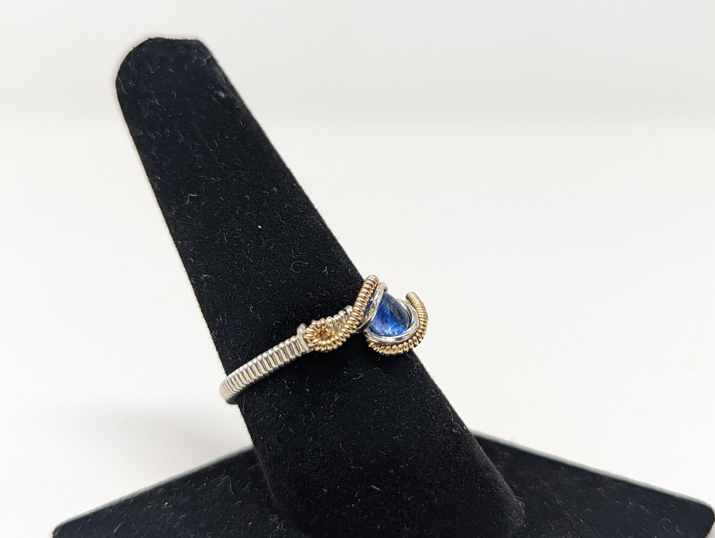 Blue Iolite ring in Sterling Silver