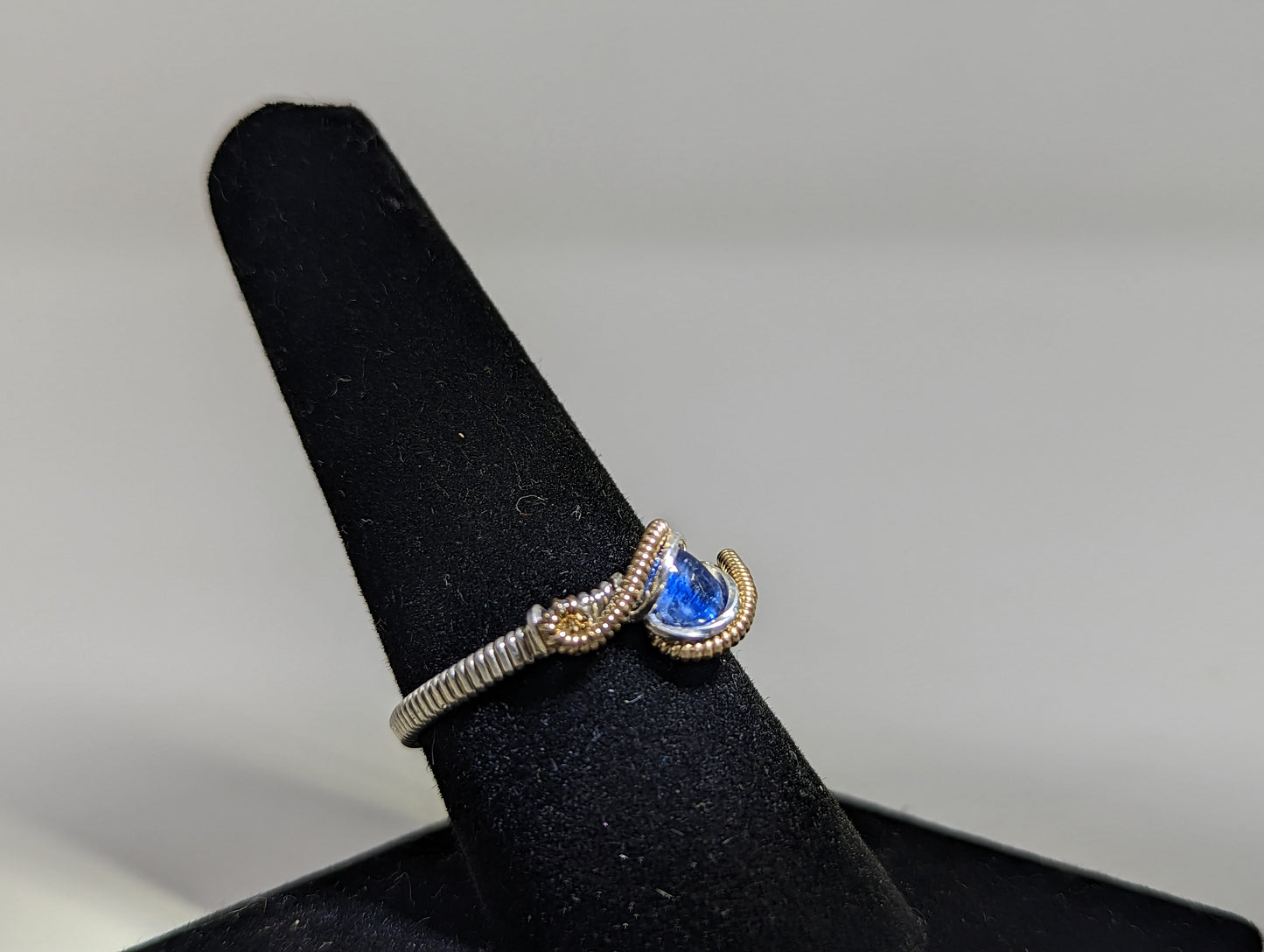 Blue Iolite ring in Sterling Silver