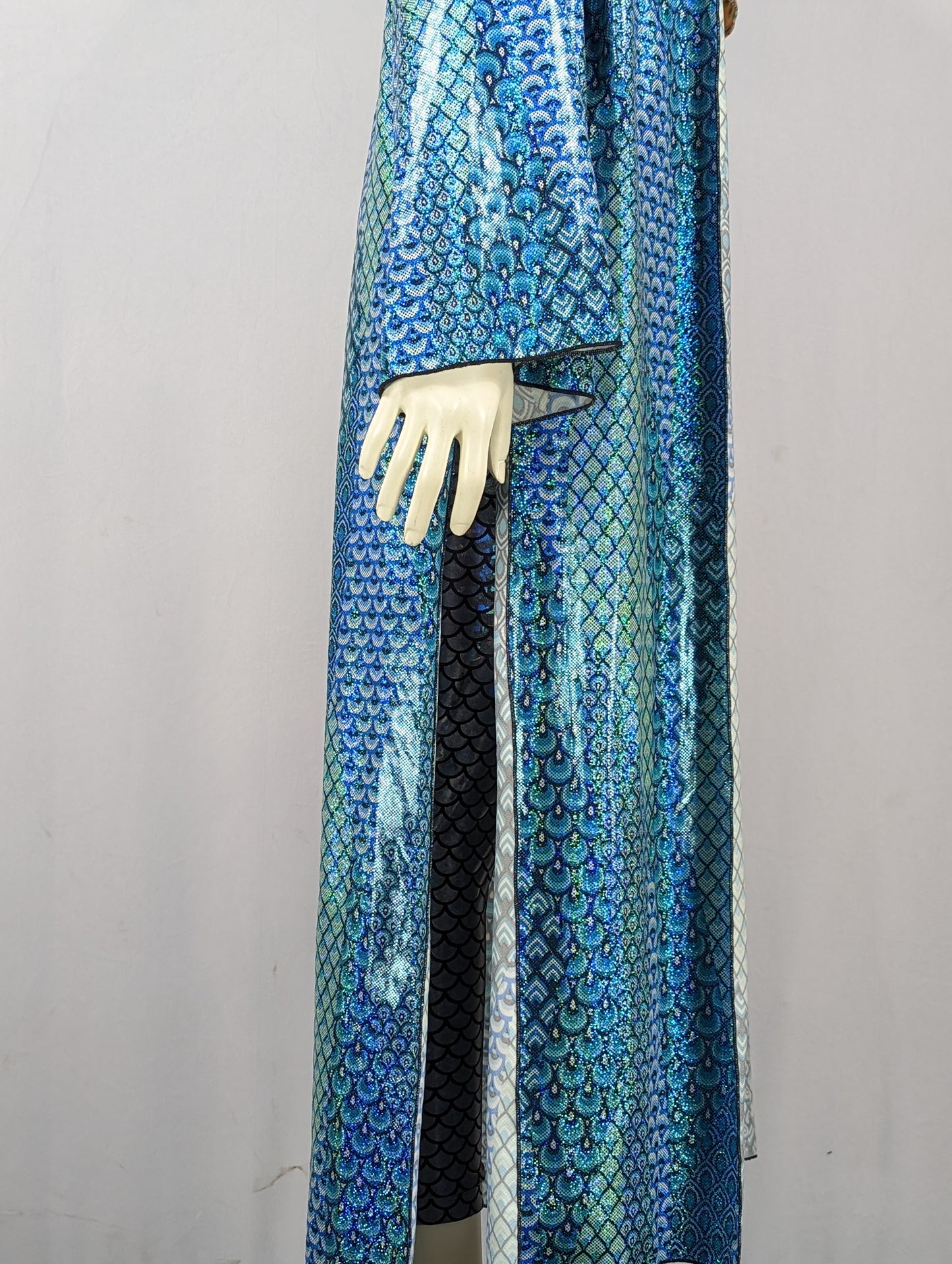 Orange Cosmic Mermaid Hooded Robe