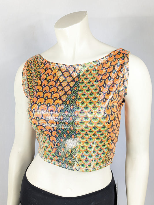 Orange Cosmic Mermaid Top