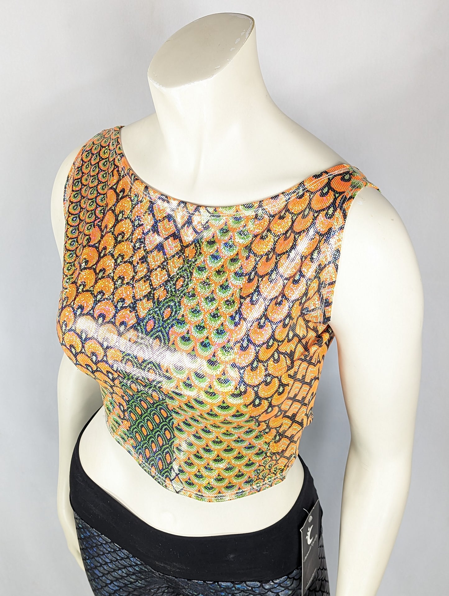 Orange Cosmic Mermaid Top