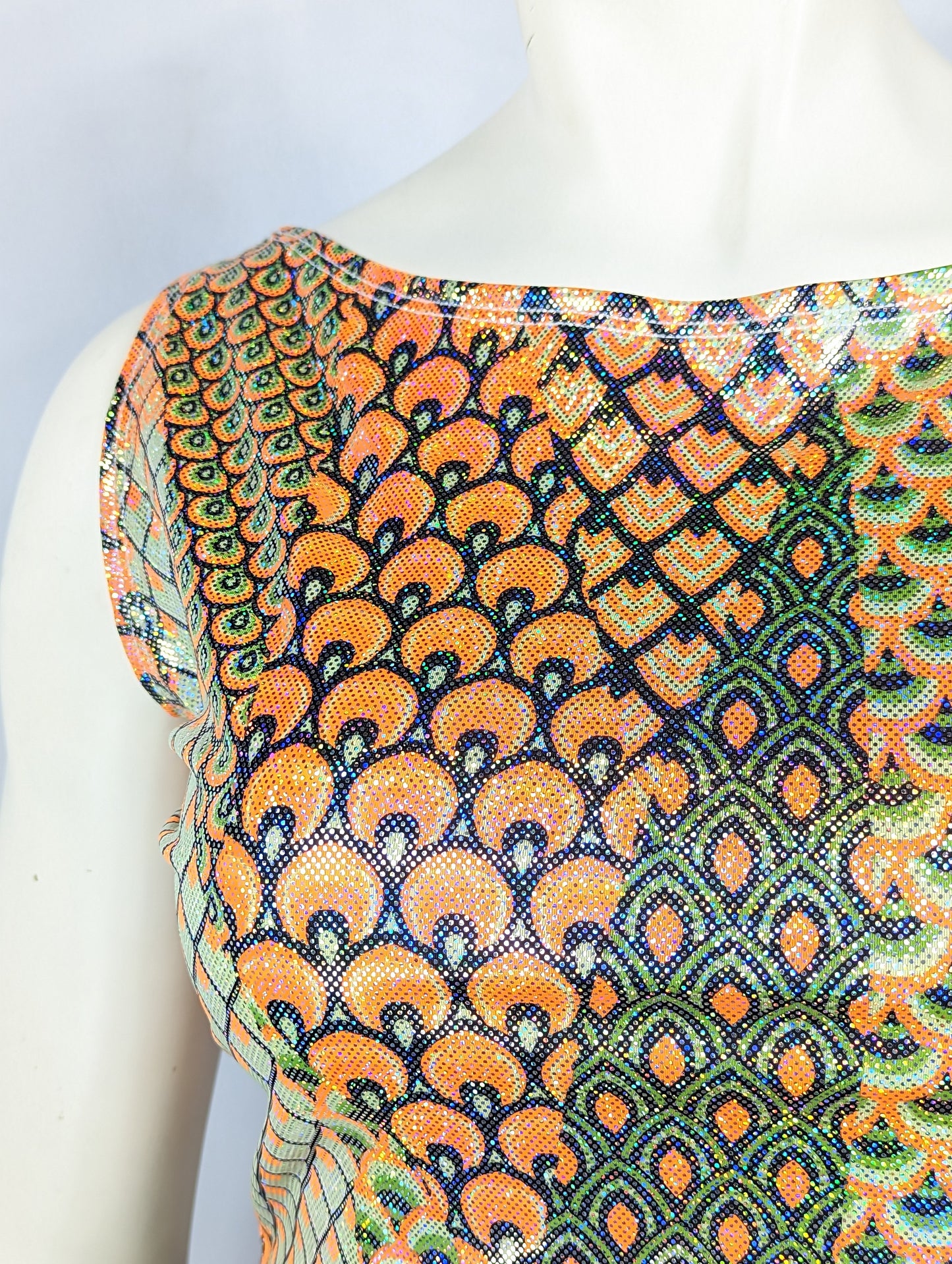 Orange Cosmic Mermaid Top