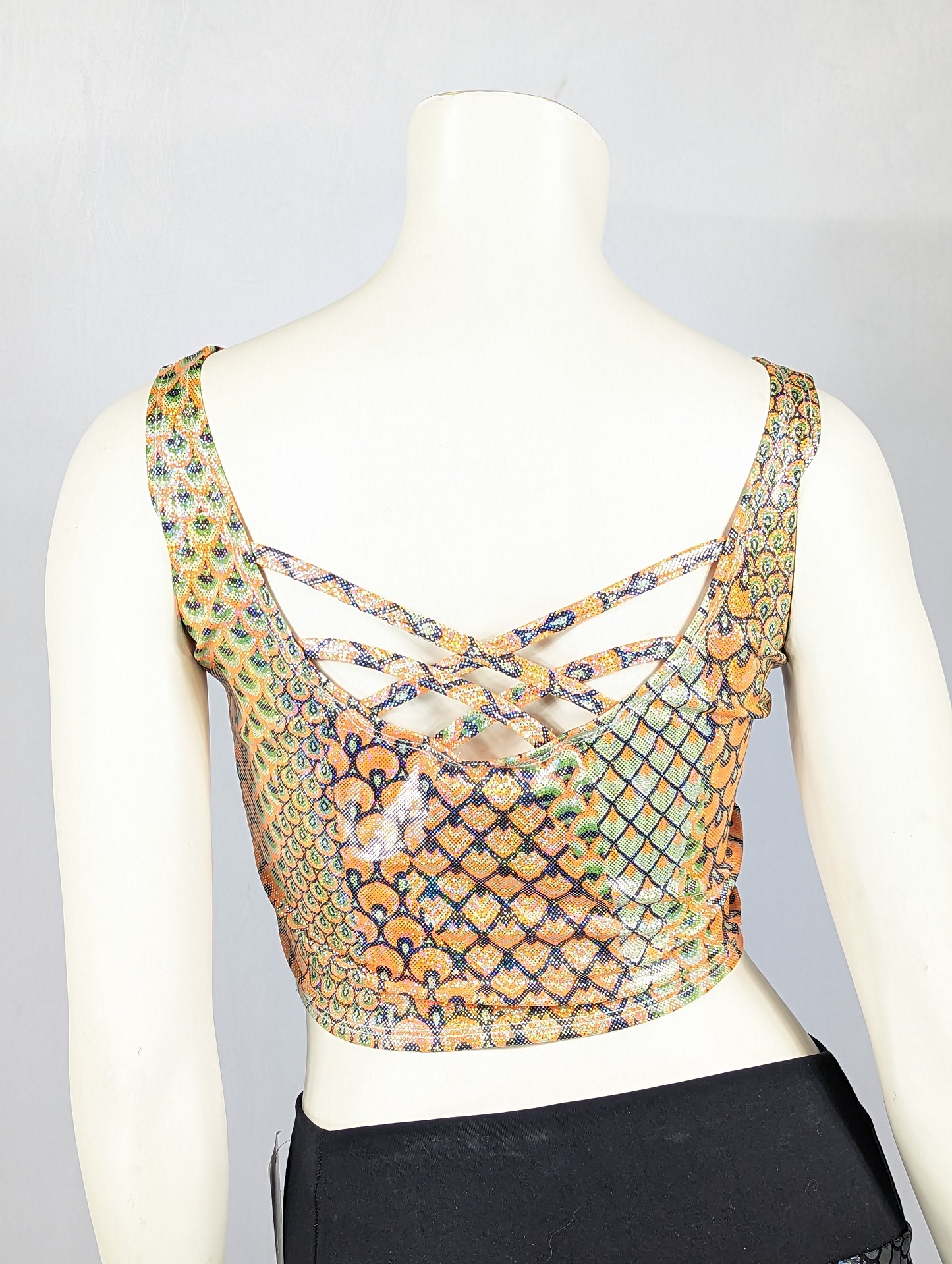 Orange Cosmic Mermaid Top
