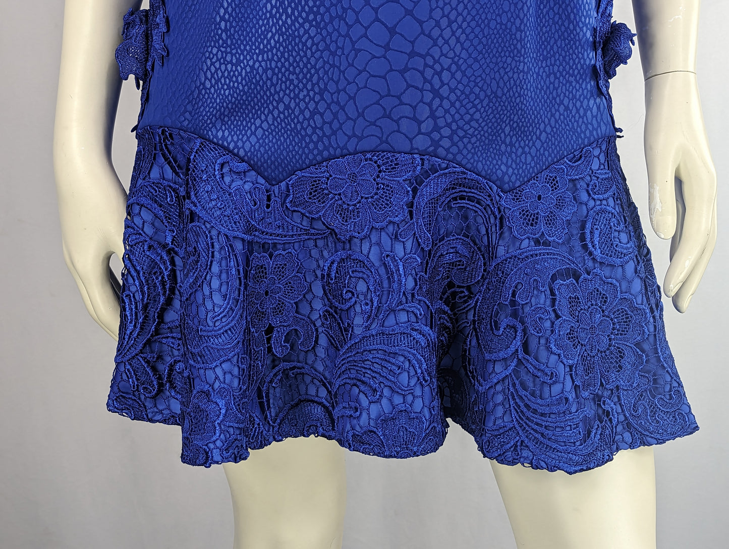 Blue Zipped up Dress