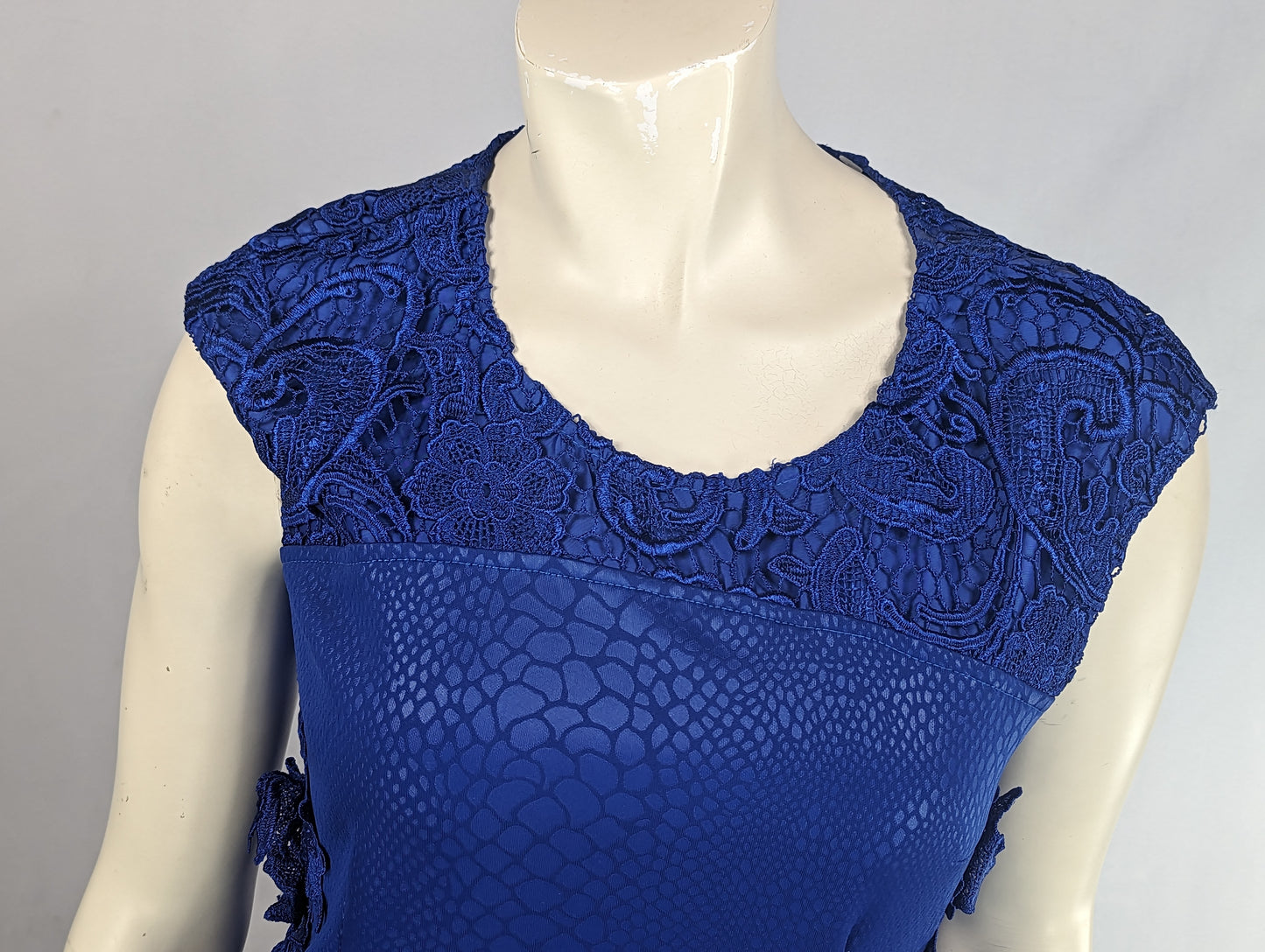 Blue Zipped up Dress