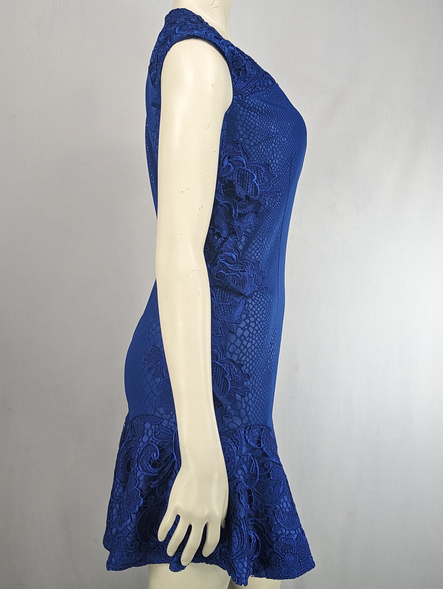 Blue Zipped up Dress