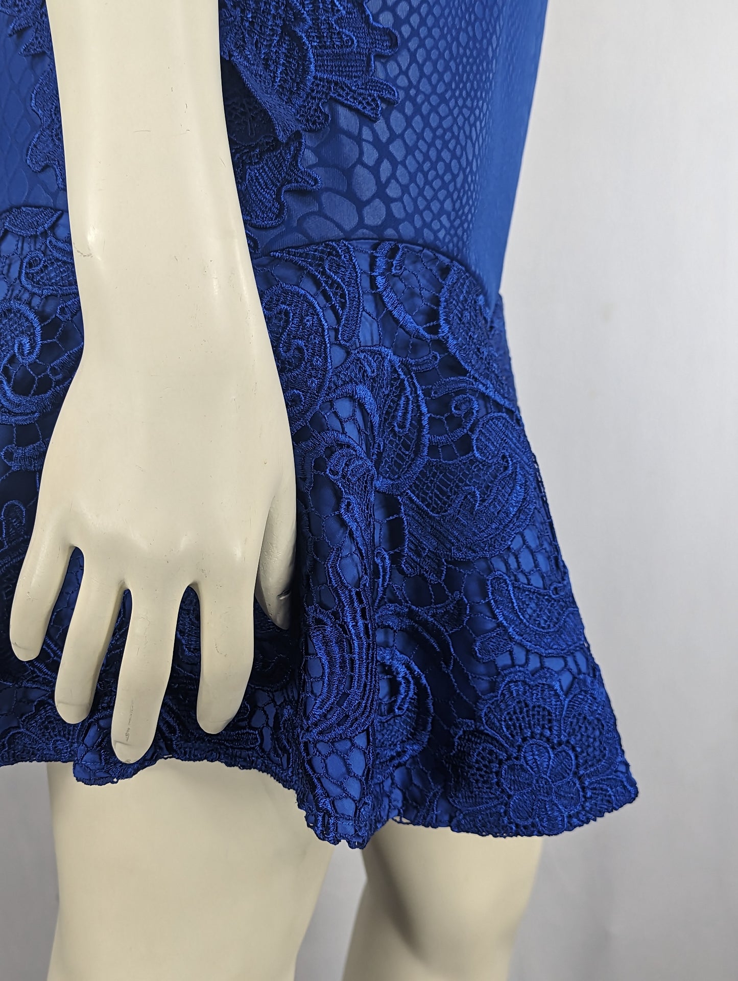 Blue Zipped up Dress