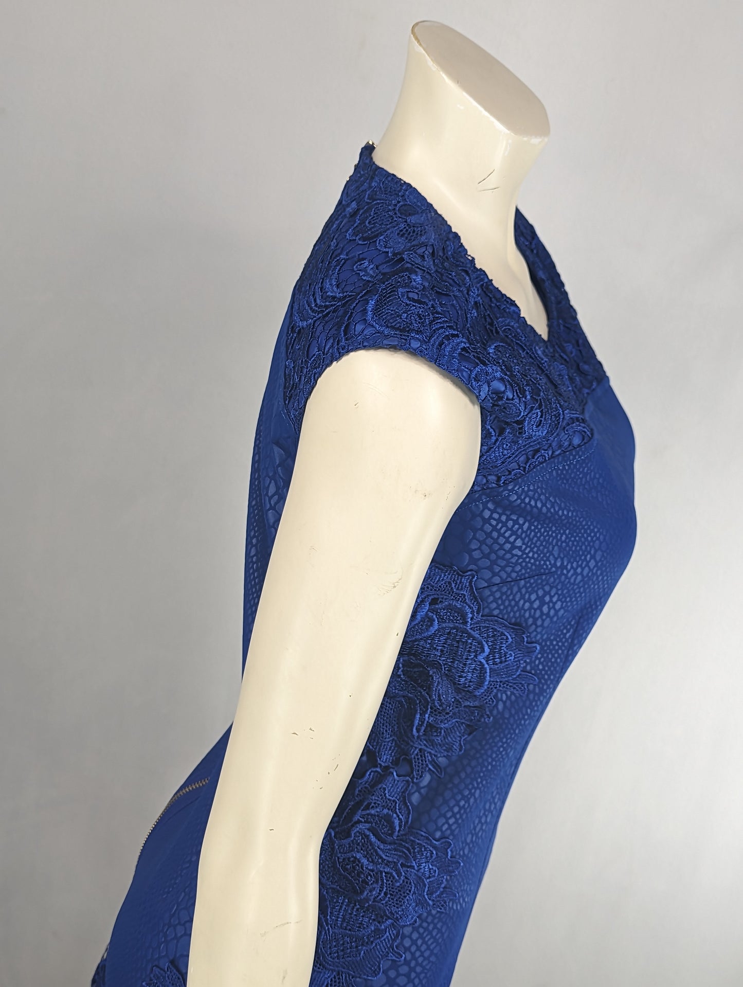 Blue Zipped up Dress