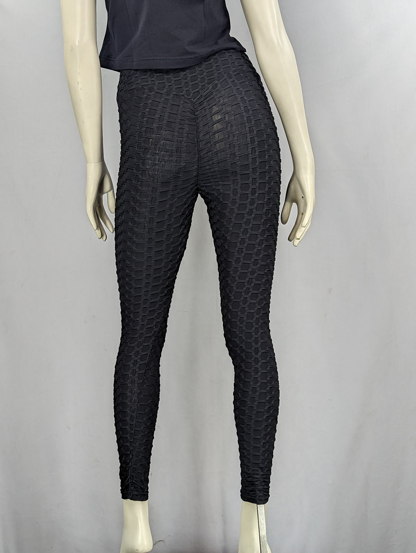 Hexagon Black Leggings