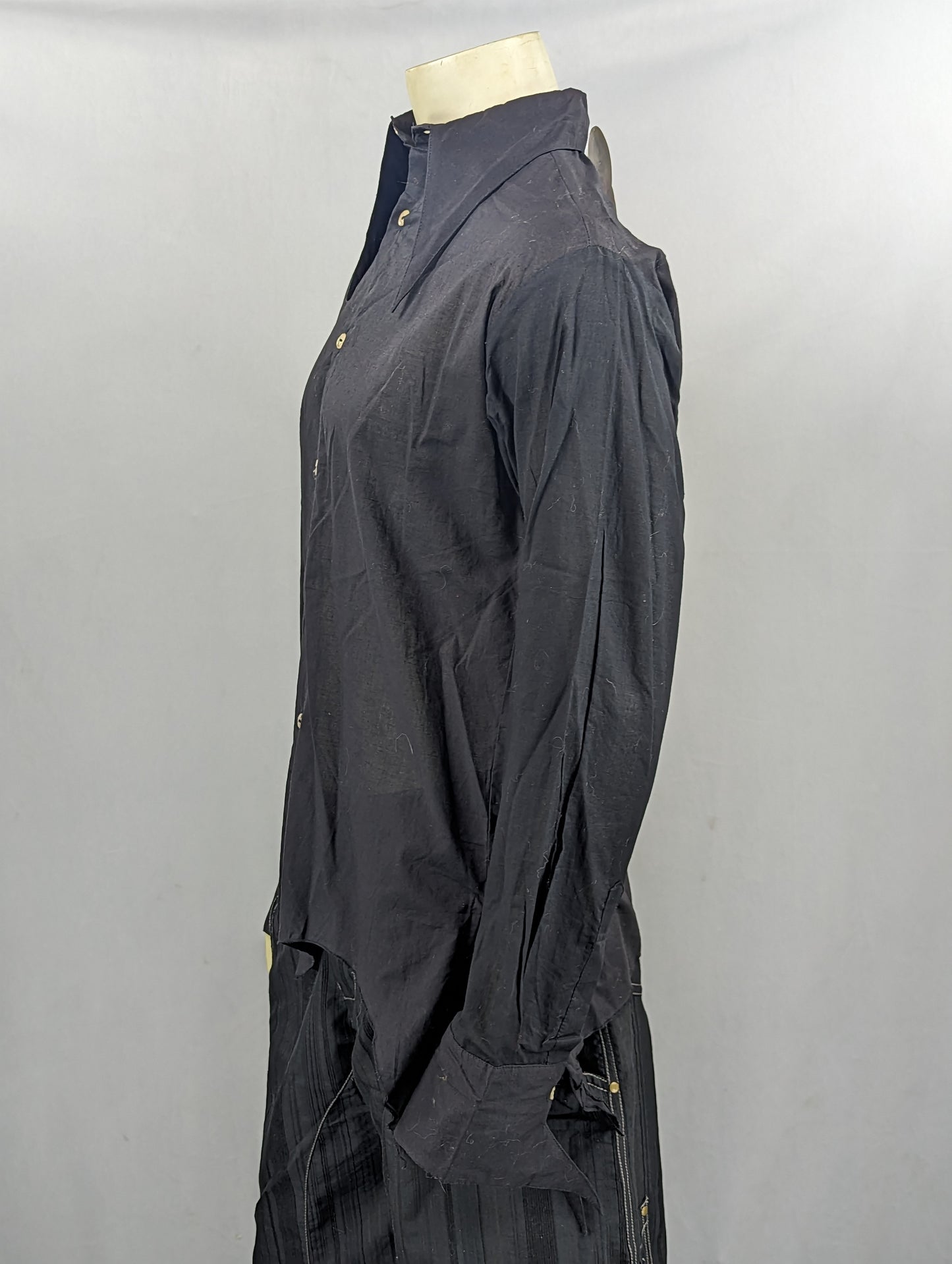 Black Sheer long Sleeve Cloud Shirt