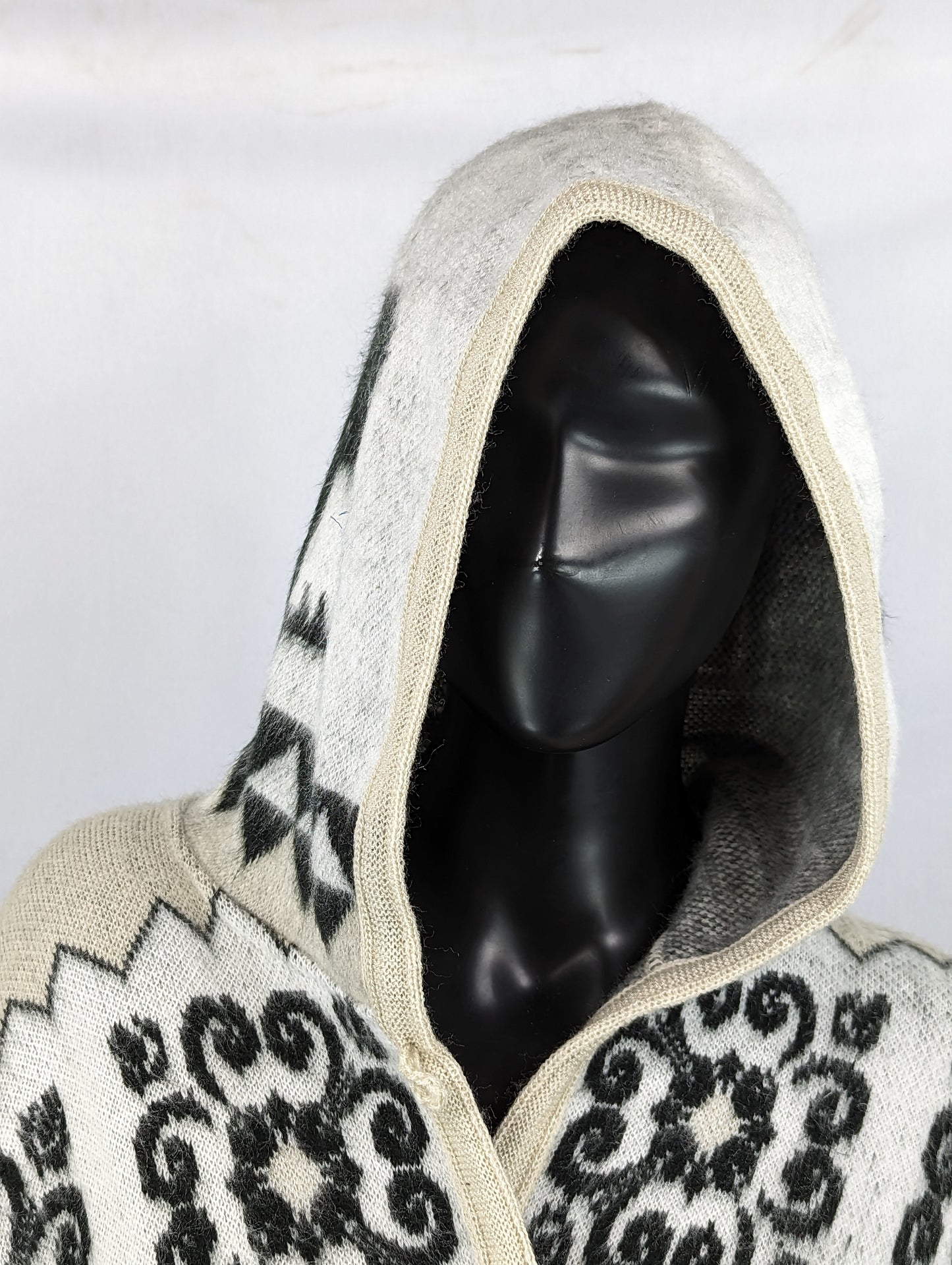 alpaca Hooded Poncho Cloak
