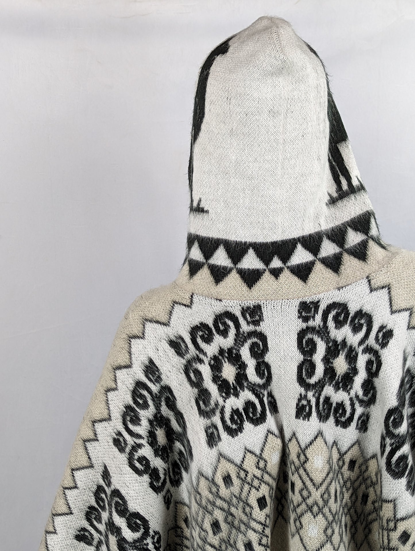 alpaca Hooded Poncho Cloak