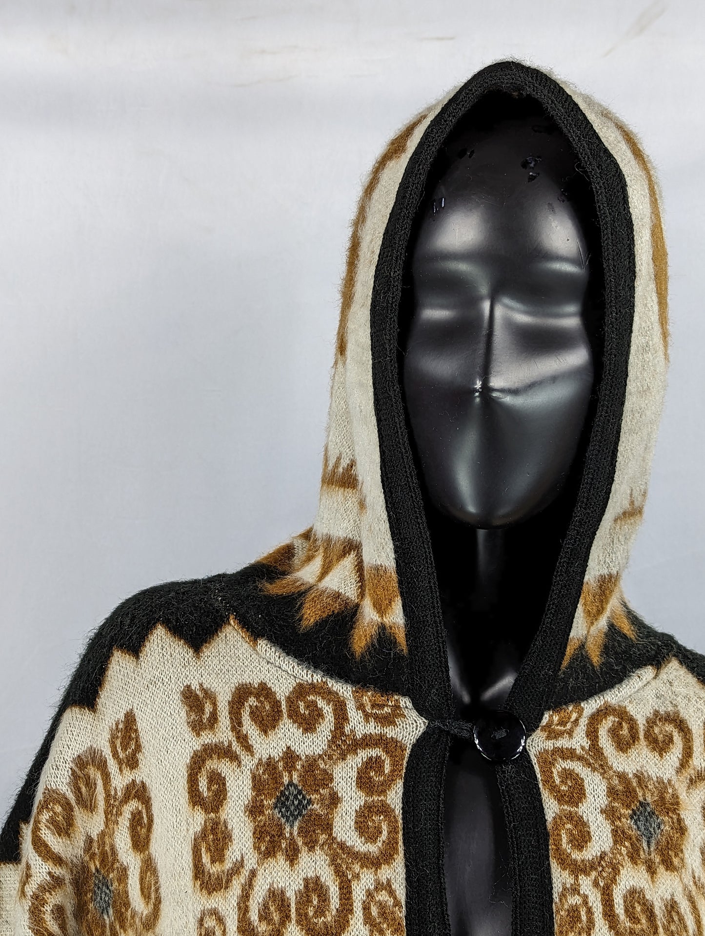 alpaca Hooded Poncho Cloak