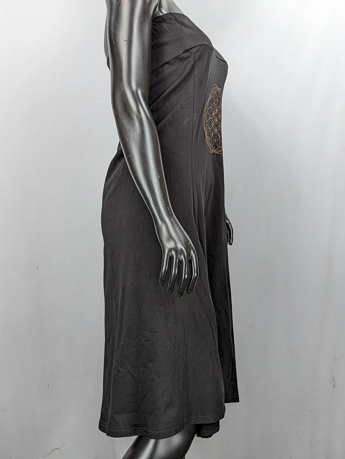 Flower Of Life Black Dress