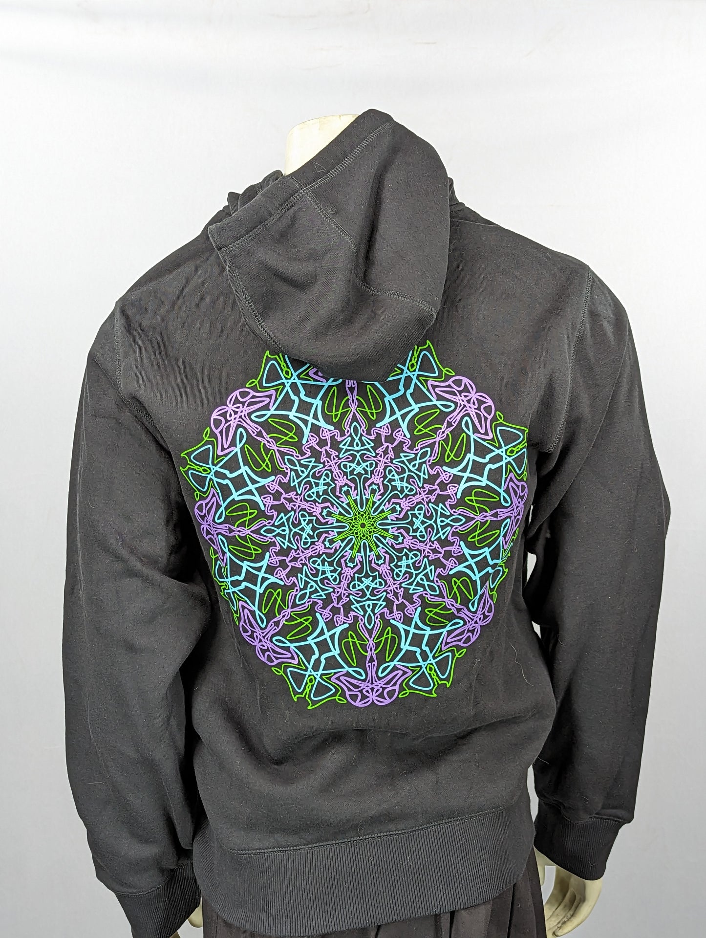 Mandala Backed Zip Up Hoodie