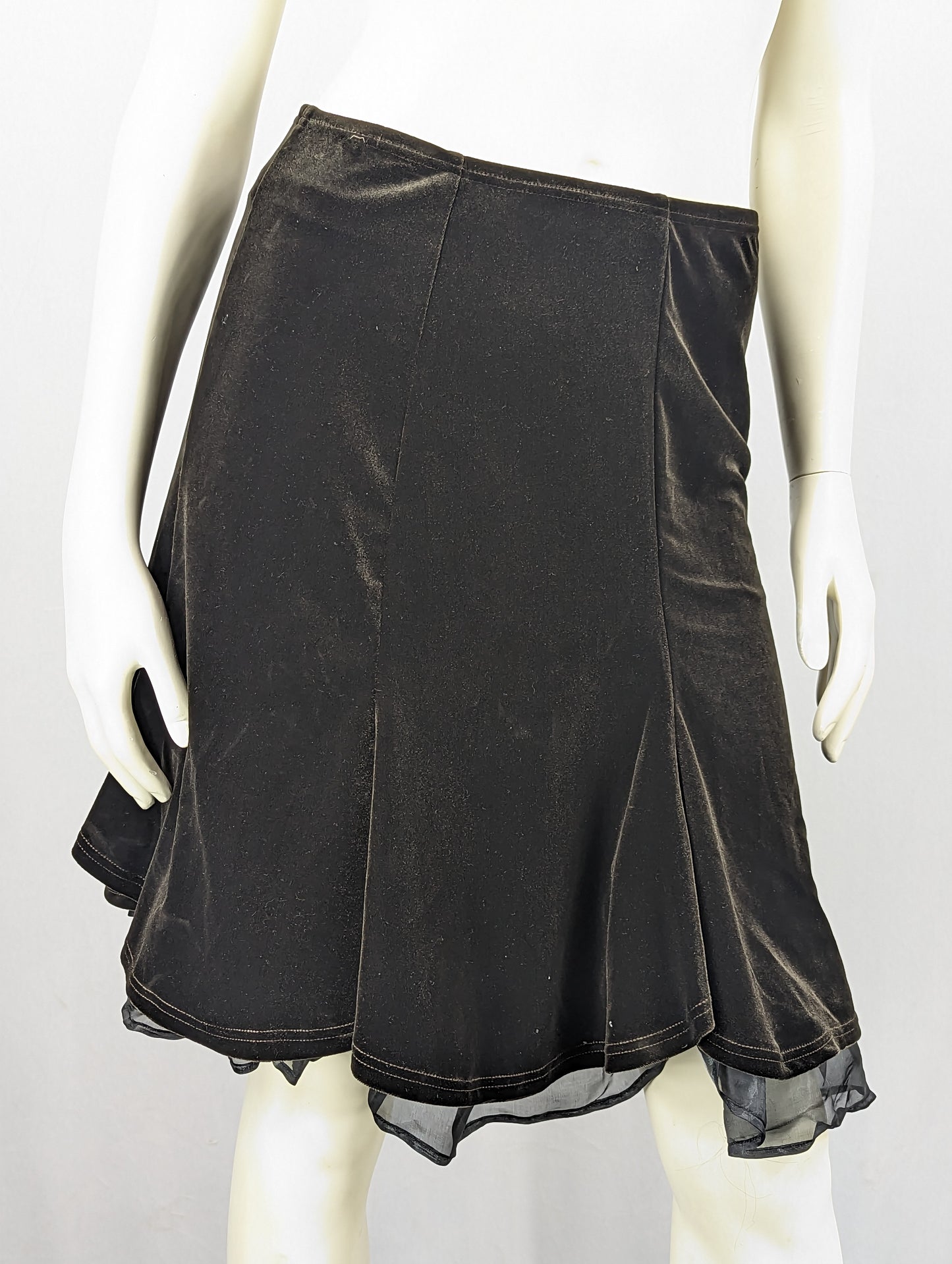 Brown Skirt with Lace