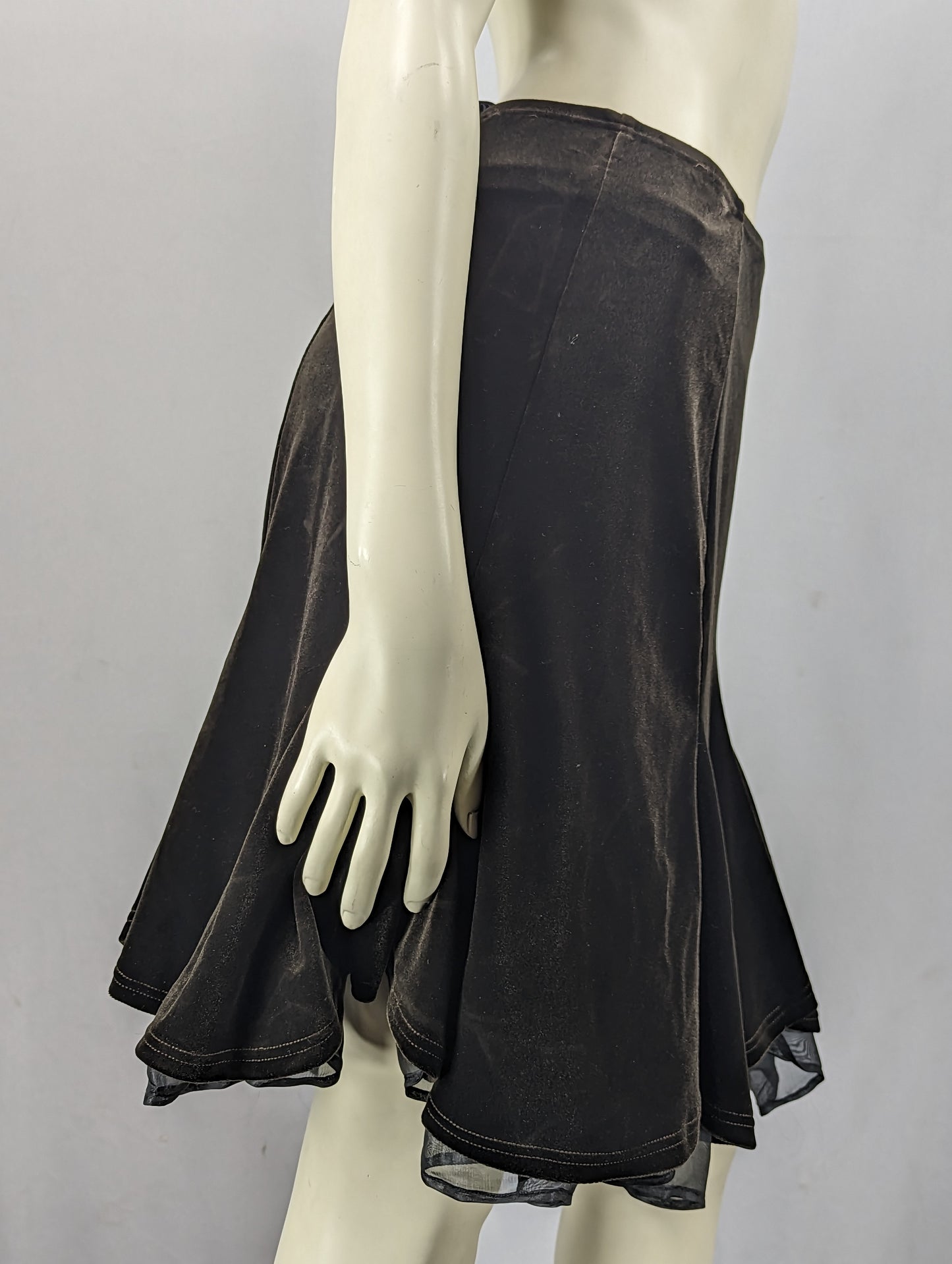 Brown Skirt with Lace