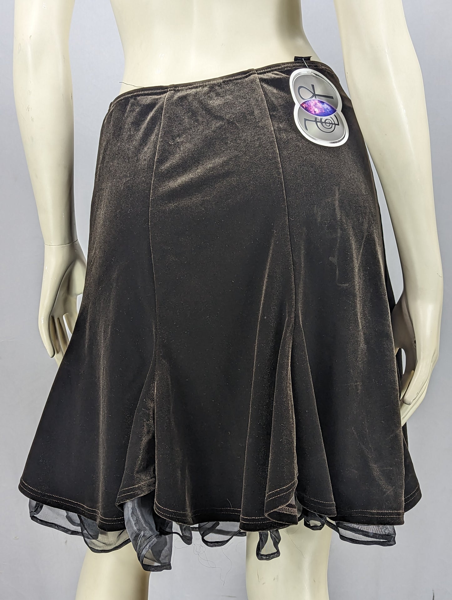 Brown Skirt with Lace