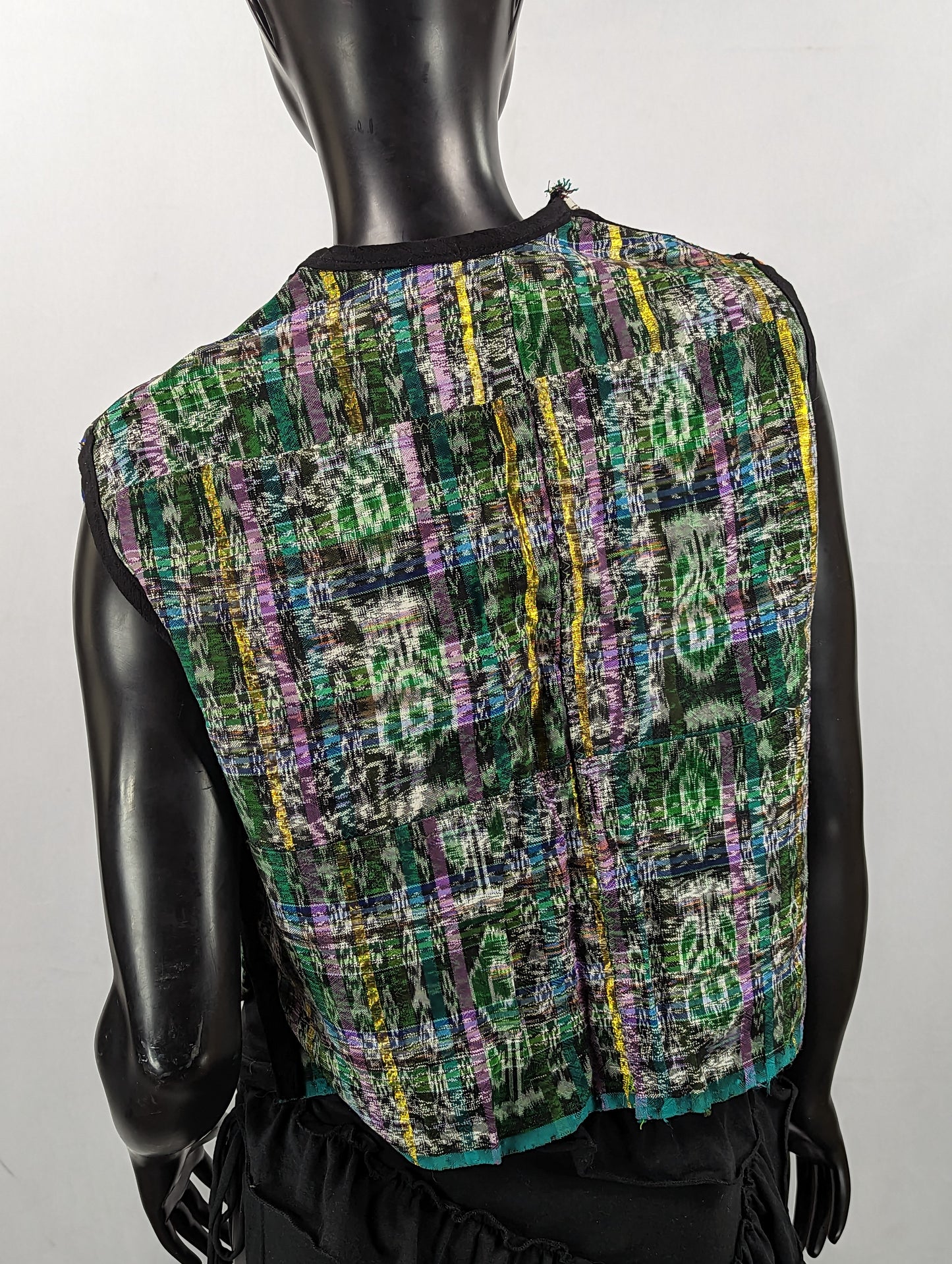 Tribal Pattern Vest with Buttons