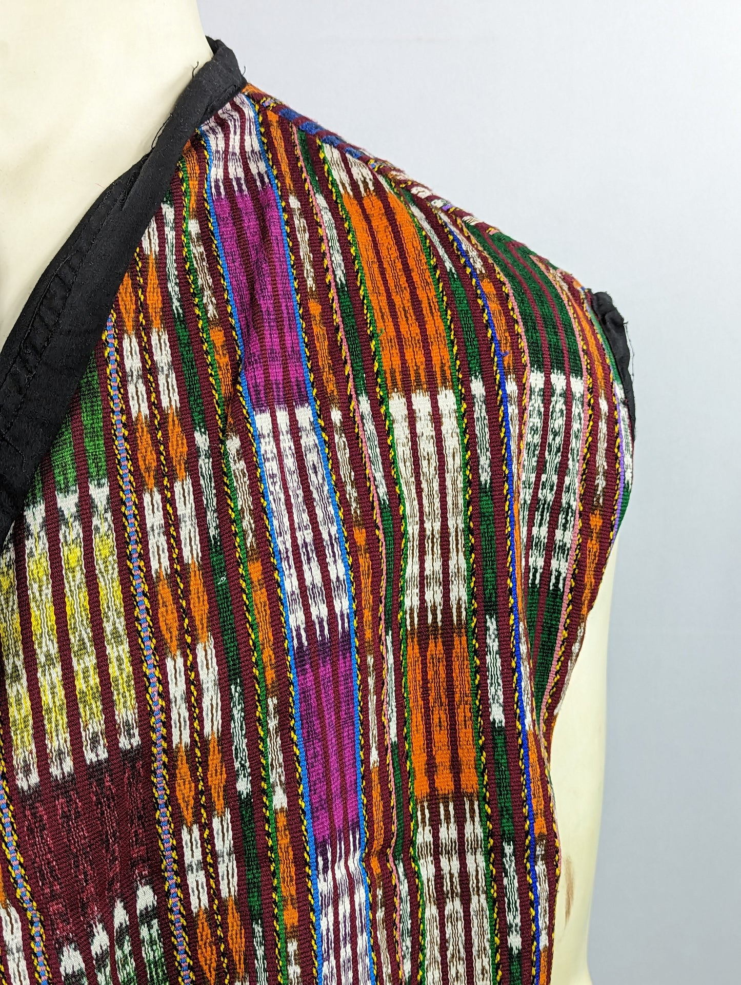 Tribal Pattern Vest with Buttons