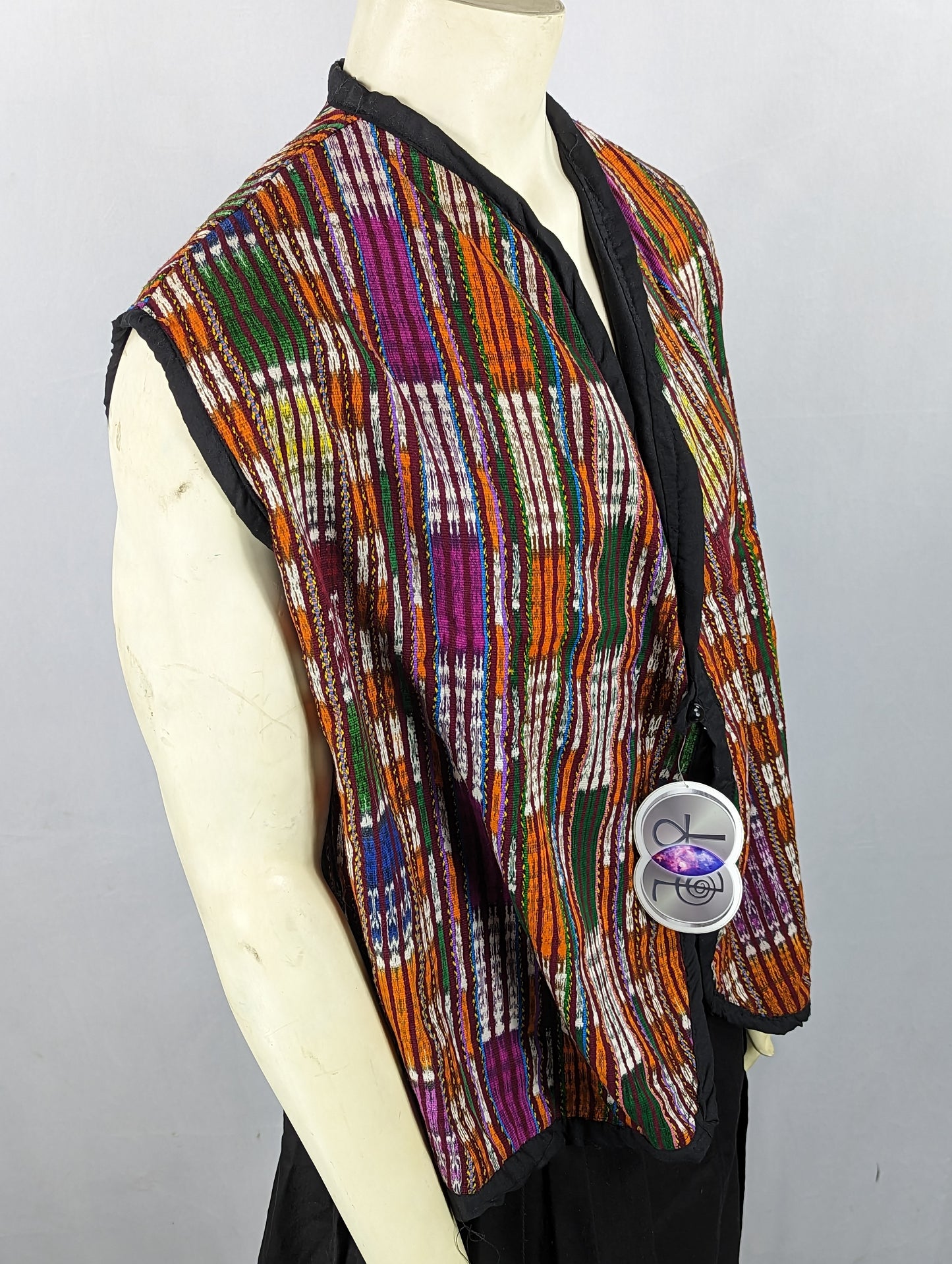 Tribal Pattern Vest with Buttons