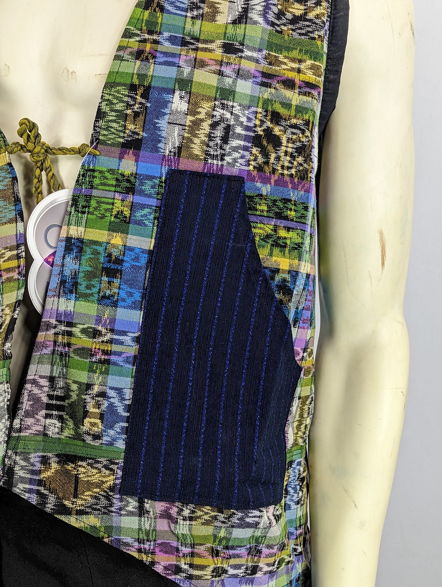 Tribal Pattern Vest with Pockets